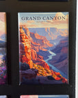 A framed magnet depicting the Grand Canyon, a famous national park in the United States.