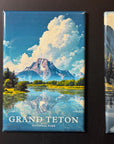 a large, majestic mountain range with a lake in the foreground, creating a serene and picturesque landscape.