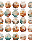 US 50 Boho State Magnets