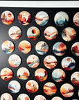 US 50 Boho State Magnets