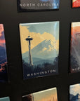 Washington State Magnet – Space Needle & Mt. Rainier