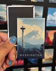 Washington State Magnet – Space Needle & Mt. Rainier