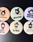Basic Witch Magnet – Cute Pastel Witch with Coffee Cup, Funny Halloween Fridge Décor