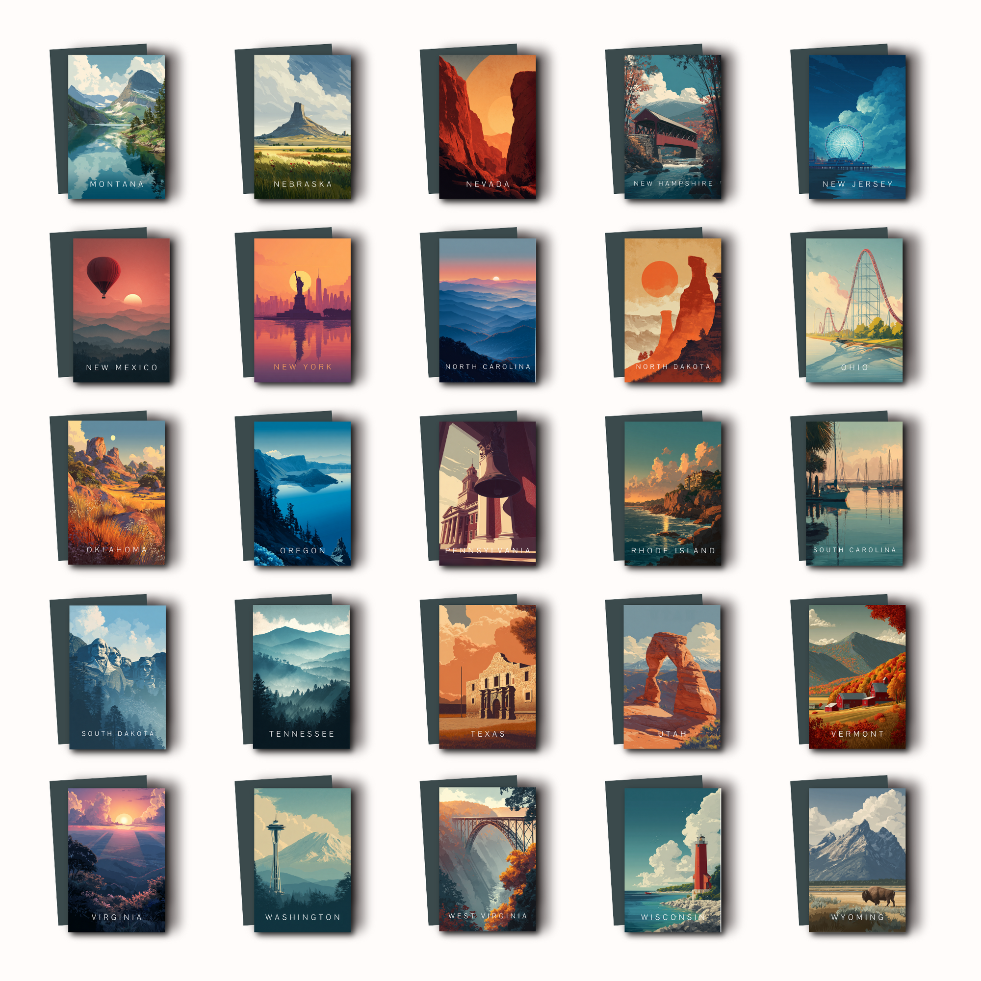 US 50 Scenic State Magnets