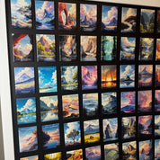 a grid of various landscape photographs, each with different colors, shapes, and sizes, arranged in a visually appealing manner.