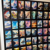 a grid of various landscape photographs, each with different colors, shapes, and sizes, arranged in a visually appealing manner.