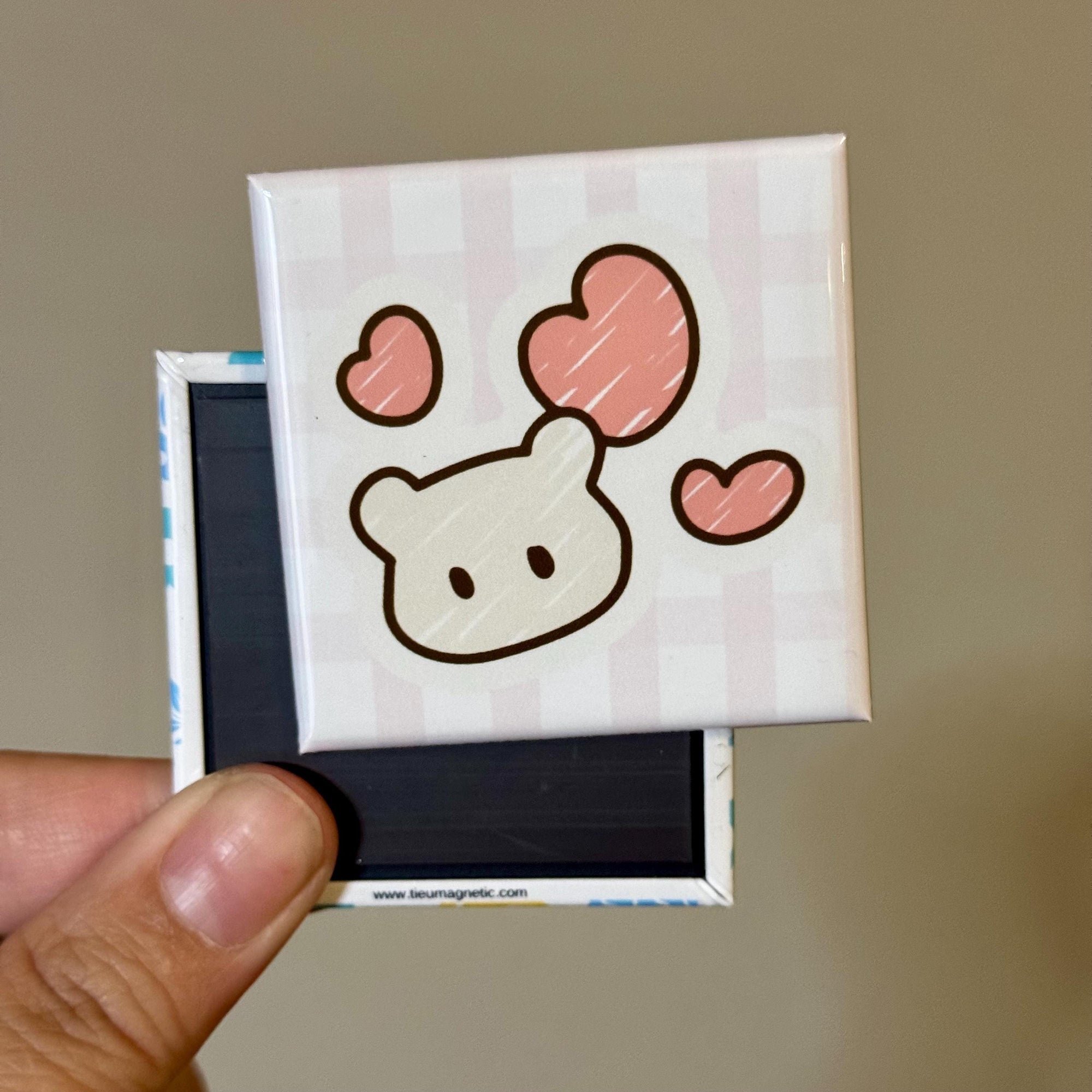 Pink Bunny Pattern Magnet